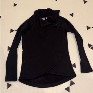 Athleta Black Long Sleeve Women's Top 1/4 Zip